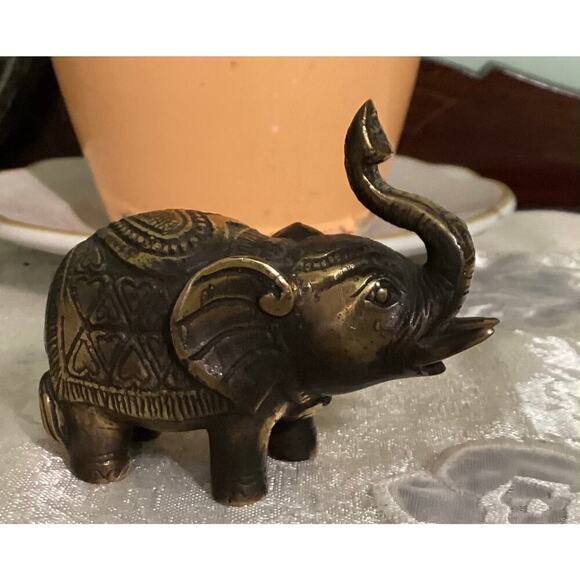 elephant solid antique brass made in india - Picture 1 of 2